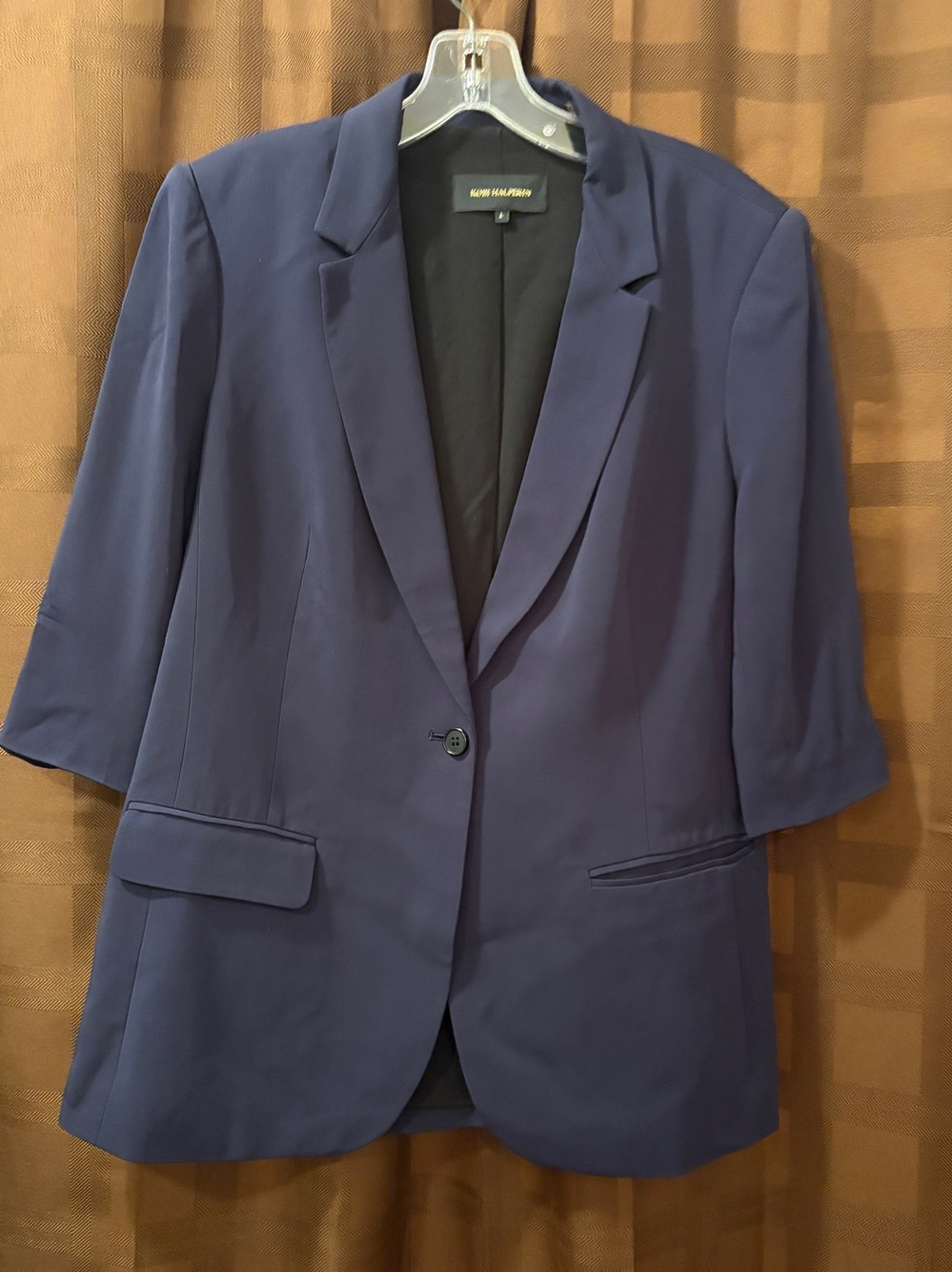 Kobi Halperin Size Jacket Blue Blazer with 3/4 Sleeves
Large